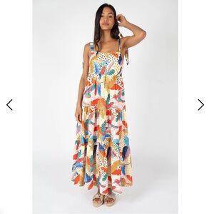 NWT traffic people lily dress multicolor bird print size small